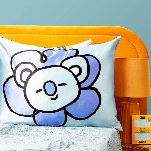 Funda De Almohada Kitsch X Bt21 (koya) Satinada Con Cremalle