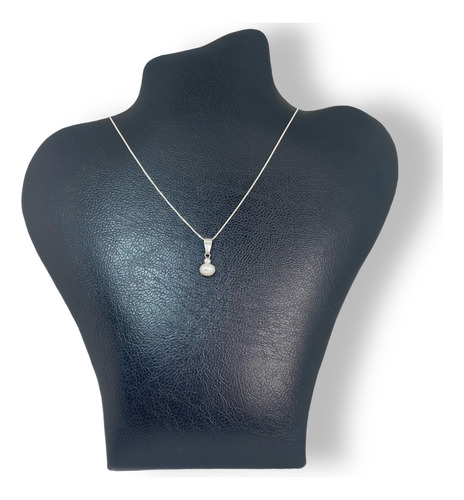 Cadena Con Dije Perla De Cultivo Plata 925 (mg09venec) Color Veneciana 50 Cm