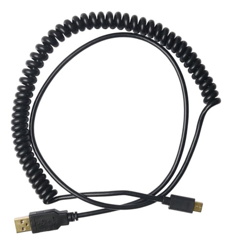 Substituição De Fio De Cabo Enrolado Usb-c Tipo C De Preto