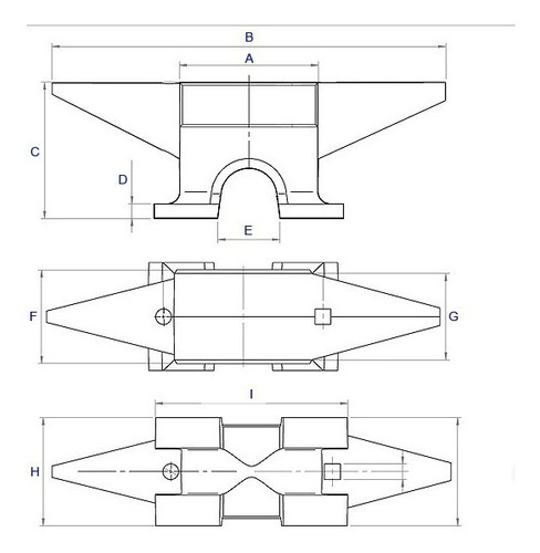 Imagem 2 de 3 de Bigorna 40kg Ferro Fundido
