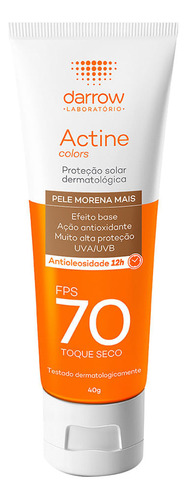 Protetor Solar Actine Pele Morena Mais Fps70 40g