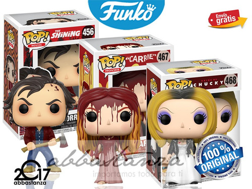 Set Terror Carrie, Jack Torrance Y Tiffany Chucky Funko Pop