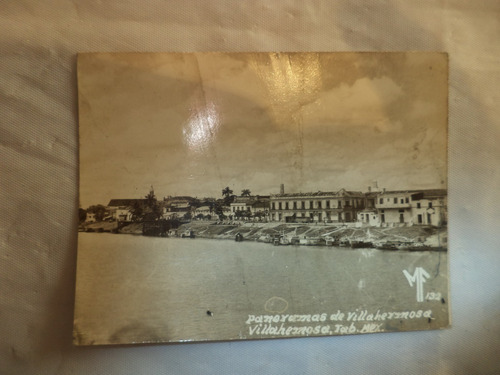 2 Pequeñas Tarjetas Postales Villahermosa 40s (Usado)