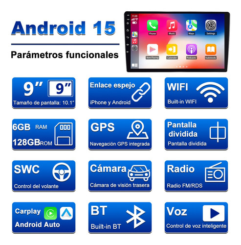 Autoestéreo 6+128g Pantalla Para Hyundai Elantra 2016-2018 Negro