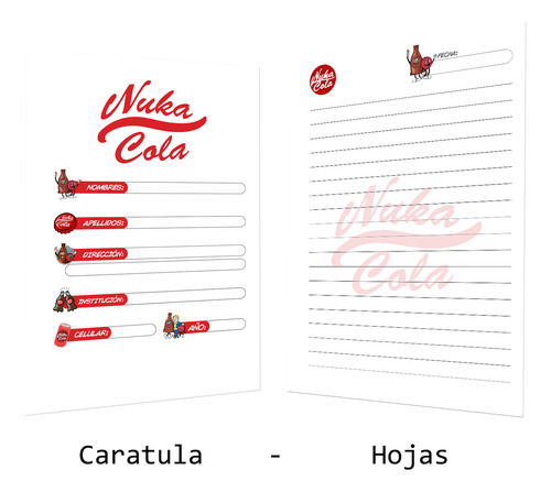 Libreta Notas A6 Fallout Nuka Cola Nuka World