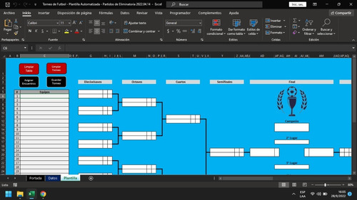 Torneo De Futbol | Plantilla  | Partidos De Eliminatoria
