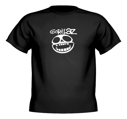 Remera Gorillaz Esqueleto 100% Algodon Premium 24/1