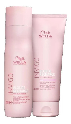 Wella Invigo Blonde Recharge Shampoo 250ml + Cond 200ml