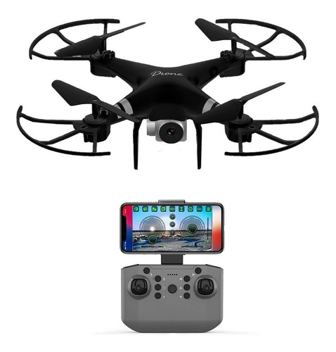 Imagen 1 de 1 de Mini drone Electroland Electrónica, Audio y Video KY101 con cámara HD negro 2.4GHz 1 batería
