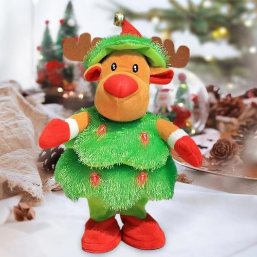 Muñeca Navideña Infantil Con Luces Y Música