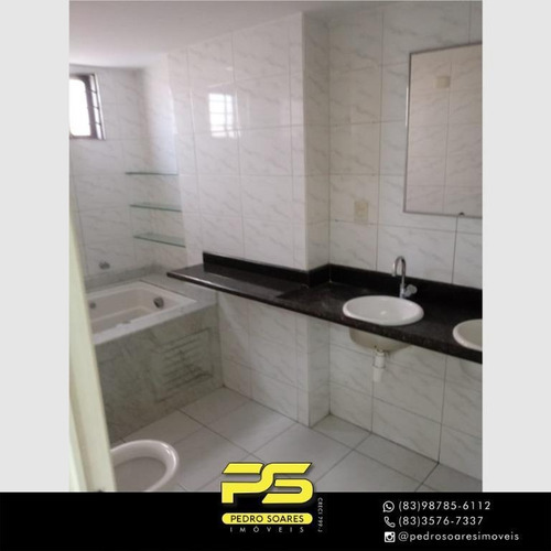 Apartamento Com 4 Dormitórios Para Alugar, 215 M² Por R$ 4.900/mês - Manaíra - João Pessoa/pb - Ap4525