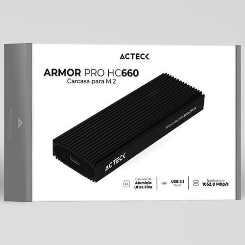 Case Enclosure Acteck Armor Pro Hc660 10 Gbbps M.2 Usb-c