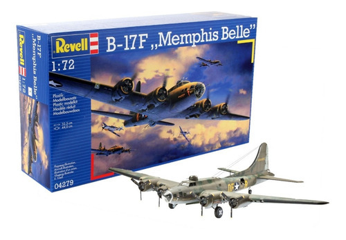 Kit de modelo Revell para avião B-17f Memphis Belle 1/72