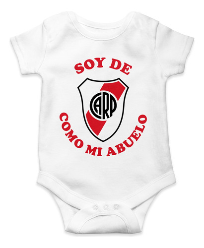 Body Para Bebé River Plate Como Mi Papa Algodón Blanco