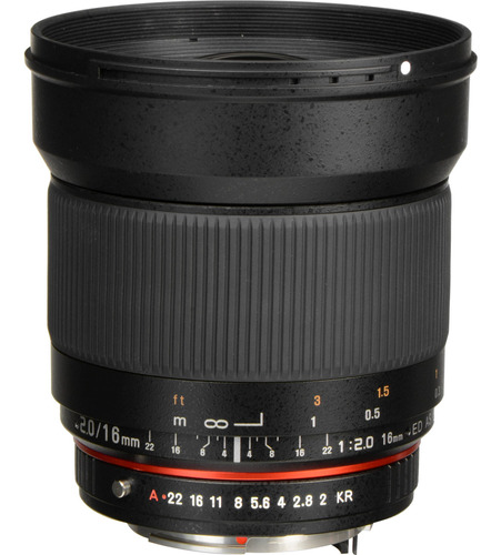 Rokinon 16mm F/2.0 Ed As Umc Cs Lente Para Pentax K Aps-c Mo