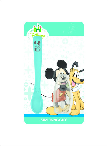 Cuchara Goma Con Mordedor Para Bebe Disney Mickey C/ Estuche