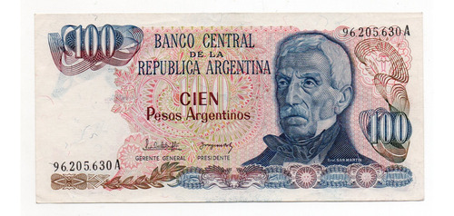 Billete Argentina 100 Pesos Argentinos Bottero 2621 Ex