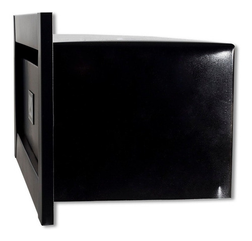 Caixa Correio Carta Linear Preta + Visor Água E Luz