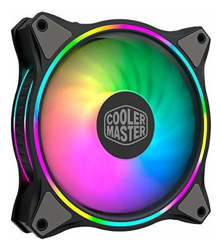 Cooler Master Masterfan Mf120 Halo Duo-ring Addressable Rgb Lighting 120mm Fan With Independently-controlled Leds, Absorbing Rubber Pads, Pwm Static Pressure For Computer Case & Liquid Radiator