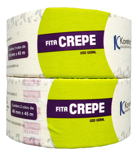 Fitas Adesivas Crepe Branca 48x45 Cx C/16 Rolos