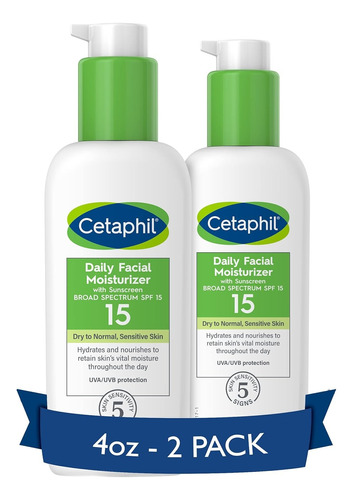 Crema Hidratante Facial Diaria Sin Perfume Cetaphil, Spf 15,