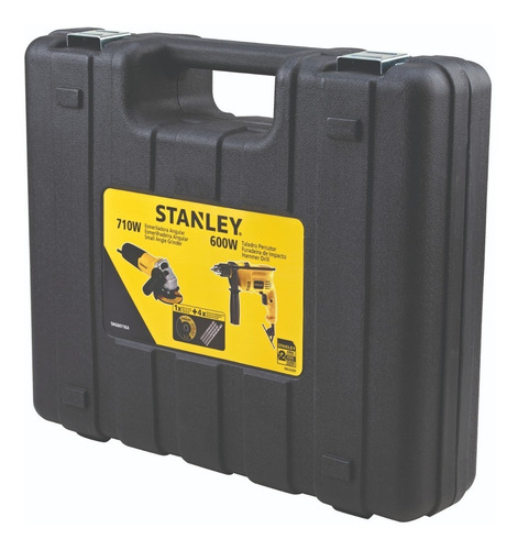 Imagen 5 de 10 de Amoladora 710w + Taladro Percutor 600w Stanley Shg6070ka