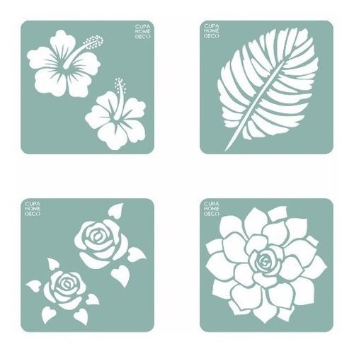 Pack 4 Stencils 15x15 Natura