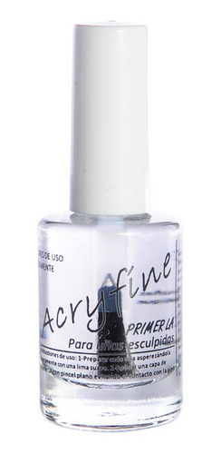 Acryfine Primer Liquido Sin Acido Paso 1 Manicuria Uña Gel 