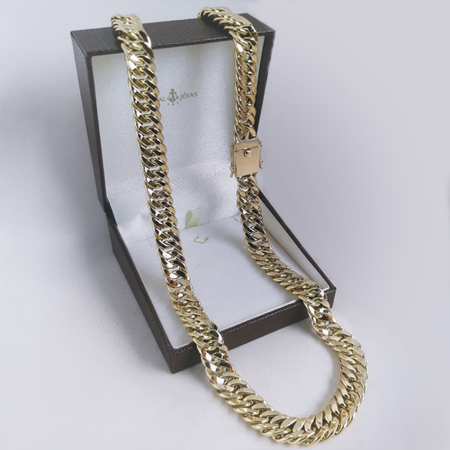 Corrente Elo Duplo 70gr 12mm 70cm Ouro 18k Com Nota Fiscal