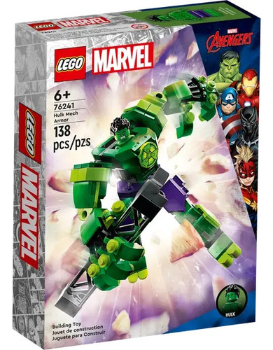 Lego 76241 Armadura Robotica De Hulk Cantidad De Piezas 138