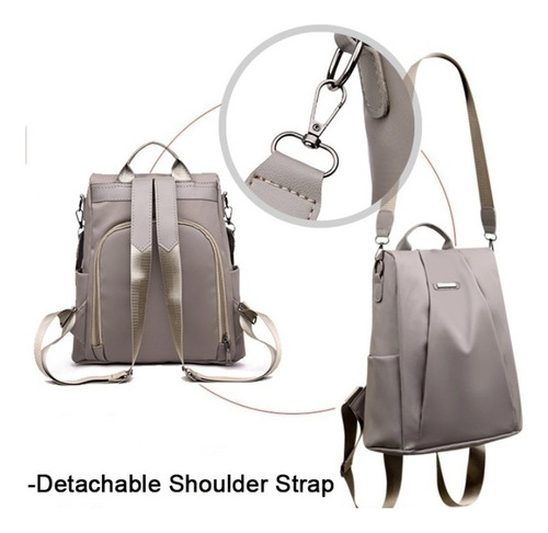 I Mochila Oxford Impermeable Para Mujer, Antirrobo C