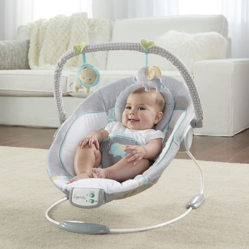 Silla Vibradora Musical Elefa Gris Ingenuity K11203