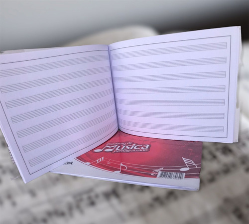 Cuaderno De Música Pentagrama Y Anotaciones 