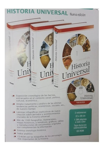 Libro Enciclopedia De Historia Universal 3 Tomos - Oceano