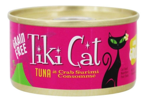Tiki Cat  Tiki Dog 12/2.8 Oz Grill Atún Cangrejo Surimi-lana