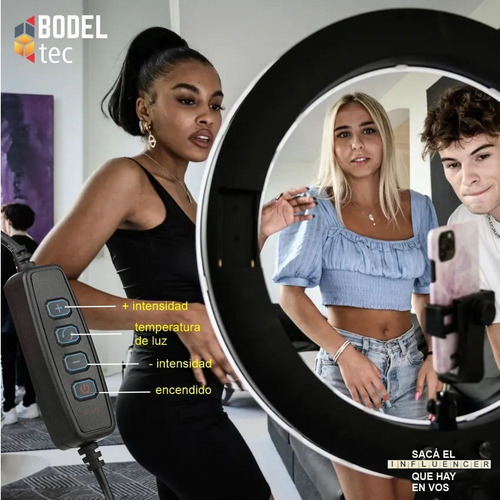 Aro Ring Luz Led Selfie 26cm Flash Trípode 2,10mts Tiktok