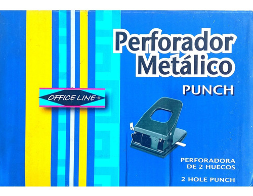 Perforadora Abre Huecos Metalico Ajustable Office Line