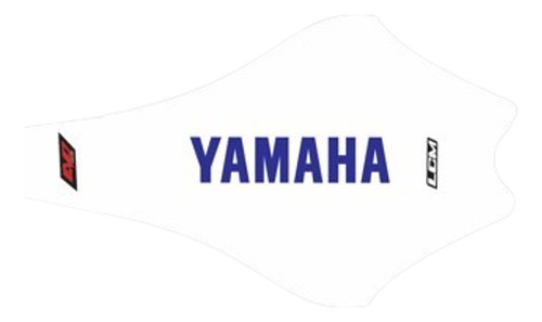 Funda Asiento Yamaha Blanca Letra Azul Yfz 450r Yfz450r Lcm