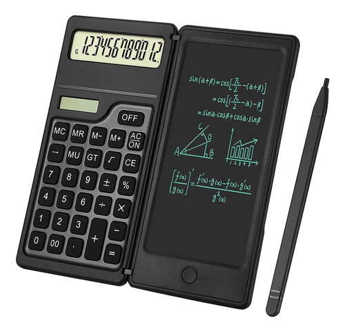 Tableta De Escritura Lcd Portátil Plegable Y Calculadora De
