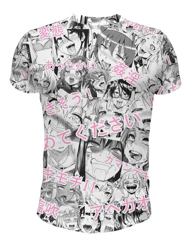 Imagen 2 de 2 de Remera Ahegao Mod 5 (full Print)