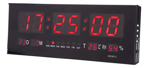 . Reloj Digital Grande Con Alarma Led, Calendario, Fecha, .