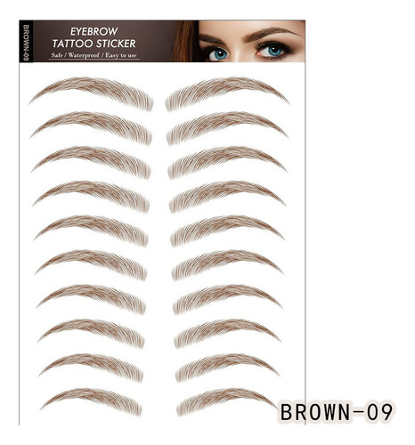 Brown-06 - 148*210mm - Wholesale 3d Eyebrow Tattoo 6d