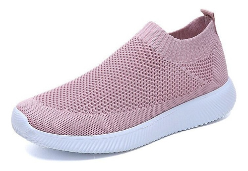 Zapatillas De Tenis De Mujer Casual Vulcanizadas Tejidas Fem