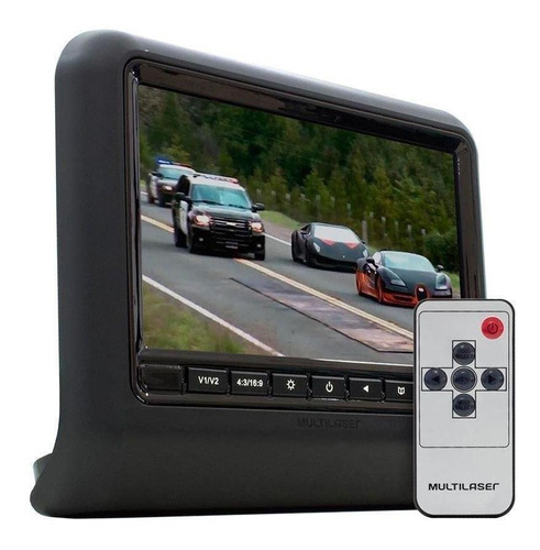 Monitor Automotivo Multilaser 9 Para Encosto Cabeca Preto