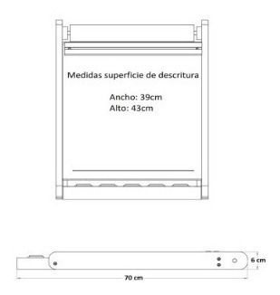 Pizarron Magnetico De Mesa Marcador Rollo De Papel Didactico