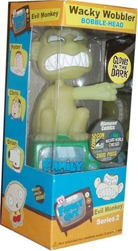 Family Guy Glow In The Dark Evil Monkey Bobble Head Comic Co