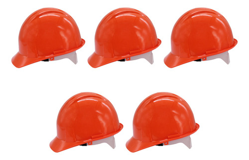 Casco De Seguridad Tipo Cachucha Naranja 5 Pzas Maple Safe