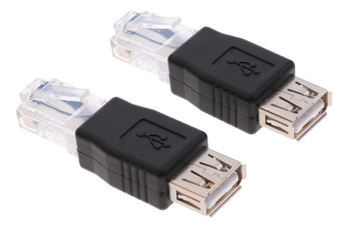 - 2x Convertidor De Red Ethernet Rj45 Macho A Usb2.0 Hembra