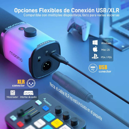 Microfono Maono Pd100x Rgb