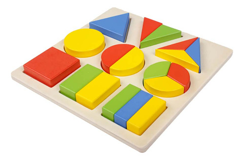 Rompecabezas Encastre Figuras Geometrica Piezas Madera Fl570